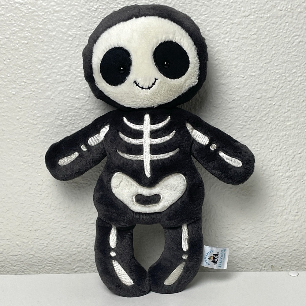 Jellycat Amuseables Skeleton Bob 13" Plush Halloween SKE3B EUC
